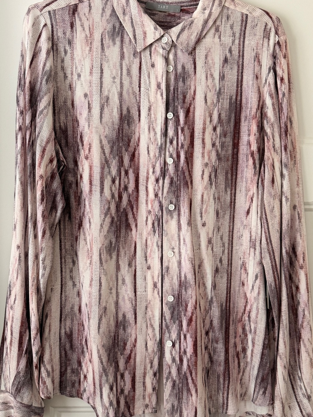 TART Lavender and Plum V-Neck Sweater